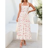 image:imageZESICA Womens Summer Floral Halter Off the Shoulder Maxi DressApricot