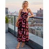 image:imageZESICA Womens Summer Floral Halter Off the Shoulder Maxi DressBlack