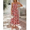 image:imageZESICA Womens Summer Floral Halter Off the Shoulder Maxi DressPink