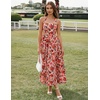 image:imageZESICA Womens Summer Floral Halter Off the Shoulder Maxi DressPink
