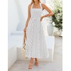 image:imageZESICA Womens Summer Floral Halter Off the Shoulder Maxi DressPoint White