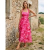 image:imageZESICA Womens Summer Floral Halter Off the Shoulder Maxi DressRose