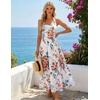 image:imageZESICA Womens Summer Floral Halter Off the Shoulder Maxi DressWhite