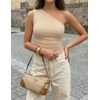 image:imageZESICA Womens Summer Floral Mesh Off Shoulder Y2k Tank TopBeige