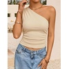 image:imageZESICA Womens Summer Floral Mesh Off Shoulder Y2k Tank TopBeige