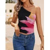 image:imageZESICA Womens Summer Floral Mesh Off Shoulder Y2k Tank TopBlack
