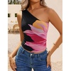 image:imageZESICA Womens Summer Floral Mesh Off Shoulder Y2k Tank TopBlack