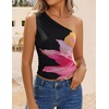 image:imageZESICA Womens Summer Floral Mesh Off Shoulder Y2k Tank TopBlack