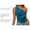image:imageZESICA Womens Summer Floral Mesh Off Shoulder Y2k Tank TopBlue