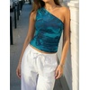 image:imageZESICA Womens Summer Floral Mesh Off Shoulder Y2k Tank TopBlue