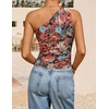 image:imageZESICA Womens Summer Floral Mesh Off Shoulder Y2k Tank TopFloral Black