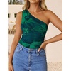 image:imageZESICA Womens Summer Floral Mesh Off Shoulder Y2k Tank TopGreen