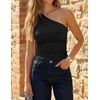 image:imageZESICA Womens Summer Floral Mesh Off Shoulder Y2k Tank TopSolid Black