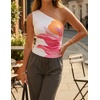 image:imageZESICA Womens Summer Floral Mesh Off Shoulder Y2k Tank TopWhite