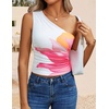 image:imageZESICA Womens Summer Floral Mesh Off Shoulder Y2k Tank TopWhite