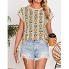 image:imageZESICA Womens Summer Floral Print Short Sleeve Knit Sweater VestApricot