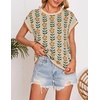 image:imageZESICA Womens Summer Floral Print Short Sleeve Knit Sweater VestApricot