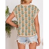 image:imageZESICA Womens Summer Floral Print Short Sleeve Knit Sweater VestApricot