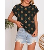 image:imageZESICA Womens Summer Floral Print Short Sleeve Knit Sweater VestBlack