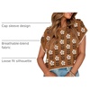 image:imageZESICA Womens Summer Floral Print Short Sleeve Knit Sweater VestCaramel