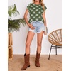 image:imageZESICA Womens Summer Floral Print Short Sleeve Knit Sweater VestDustygreen