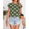 image:imageZESICA Womens Summer Floral Print Short Sleeve Knit Sweater VestDustygreen