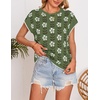 image:imageZESICA Womens Summer Floral Print Short Sleeve Knit Sweater VestDustygreen