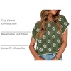 image:imageZESICA Womens Summer Floral Print Short Sleeve Knit Sweater VestDustygreen