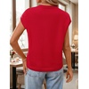 image:imageZESICA Womens Summer Floral Print Short Sleeve Knit Sweater VestFirered