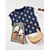 image:imageZESICA Womens Summer Floral Print Short Sleeve Knit Sweater VestNavy