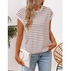 image:imageZESICA Womens Summer Floral Print Short Sleeve Knit Sweater VestTanbrown