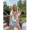 image:imageZESICA Womens Summer Floral Print Short Sleeve Knit Sweater VestWhitepink