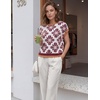 image:imageZESICA Womens Summer Floral Print Short Sleeve Knit Sweater VestWine