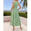 image:imageZESICA Womens Summer Floral Sleeveless V Neck Maxi SundressGreen