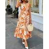 image:imageZESICA Womens Summer Floral Sleeveless V Neck Maxi SundressOrange