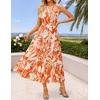 image:imageZESICA Womens Summer Floral Sleeveless V Neck Maxi SundressOrange