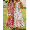 image:imageZESICA Womens Summer Floral Sleeveless V Neck Maxi SundressPink