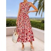 image:imageZESICA Womens Summer Floral Sleeveless V Neck Maxi SundressPink