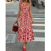 image:imageZESICA Womens Summer Floral Sleeveless V Neck Maxi SundressPink