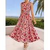 image:imageZESICA Womens Summer Floral Sleeveless V Neck Maxi SundressPink