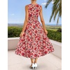 image:imageZESICA Womens Summer Floral Sleeveless V Neck Maxi SundressPink