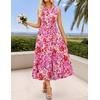 image:imageZESICA Womens Summer Floral Sleeveless V Neck Maxi SundressRose