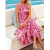 image:imageZESICA Womens Summer Floral Sleeveless V Neck Maxi SundressRose