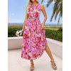 image:imageZESICA Womens Summer Floral Sleeveless V Neck Maxi SundressRose