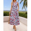 image:imageZESICA Womens Summer Floral Sleeveless V Neck Maxi SundressSky Blue