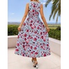 image:imageZESICA Womens Summer Floral Sleeveless V Neck Maxi SundressSky Blue