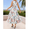 image:imageZESICA Womens Summer Floral Sleeveless V Neck Maxi SundressWhite