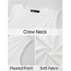 image:imageZESICA Womens Summer Going Out Tops Sleeveless Crewneck Pleated Tank TopWhite