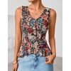 image:imageZESICA Womens Summer Going Out Tops Sleeveless V Neck Floral Y2K ShirtsBlack