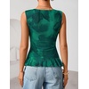 image:imageZESICA Womens Summer Going Out Tops Sleeveless V Neck Floral Y2K ShirtsGreen